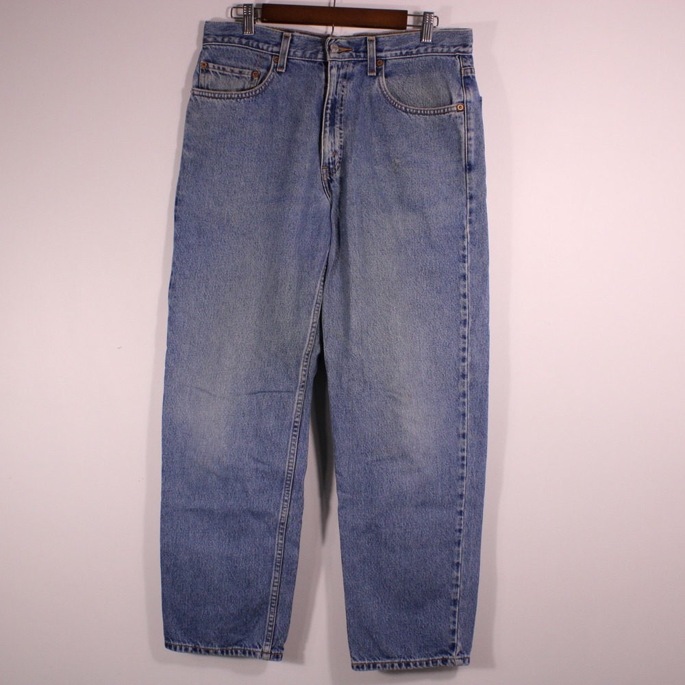 Vintage Y2K Levis 550‎ Jeans Mens 34x30 Blue Faded Relaxed Denim Red Tab 33x29.5
